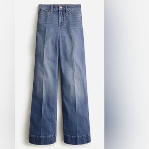 J. Crew Wide-leg denim trouser